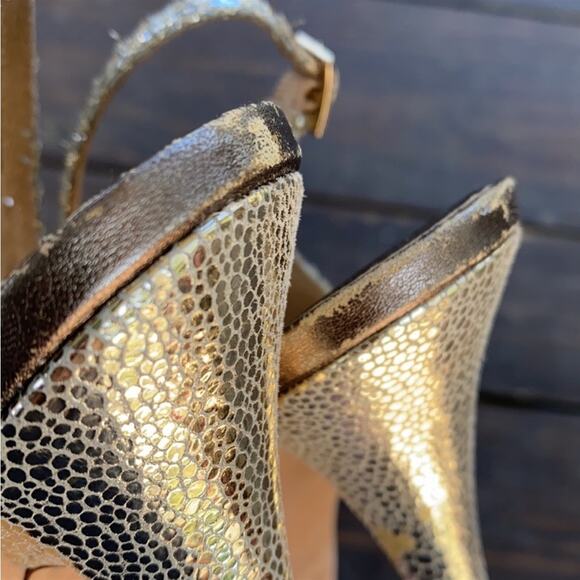 #JIMMY CHOO Nova Glitter Platform Slingback Heels 38 - Picture 13 of 14